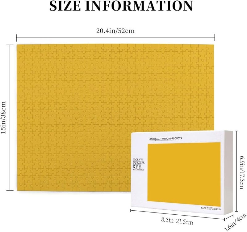 Phayah 500 قطعة لغز الذهب للبالغين ديكور المنزل هدية عيد ميلاد 20.4 × 15 - Image 4